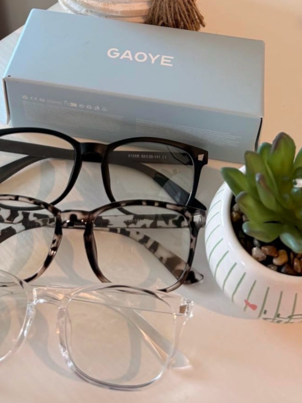 3-pack Gaoye blue light blocking glasses for women